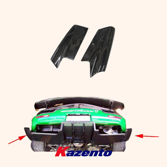 Free Shipping For Mazda RX-7 RX7 FD FD3S RE Style Carbon Fiber Rear Diffuser Add On Spat Pair