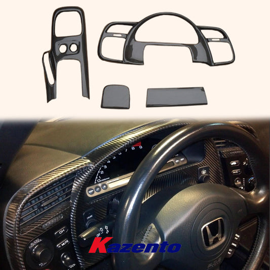 Free Shipping For Honda S2000 AP1 AP2 Carbon Fiber Gear Console Interior Kit 4pcs (RHD Only)