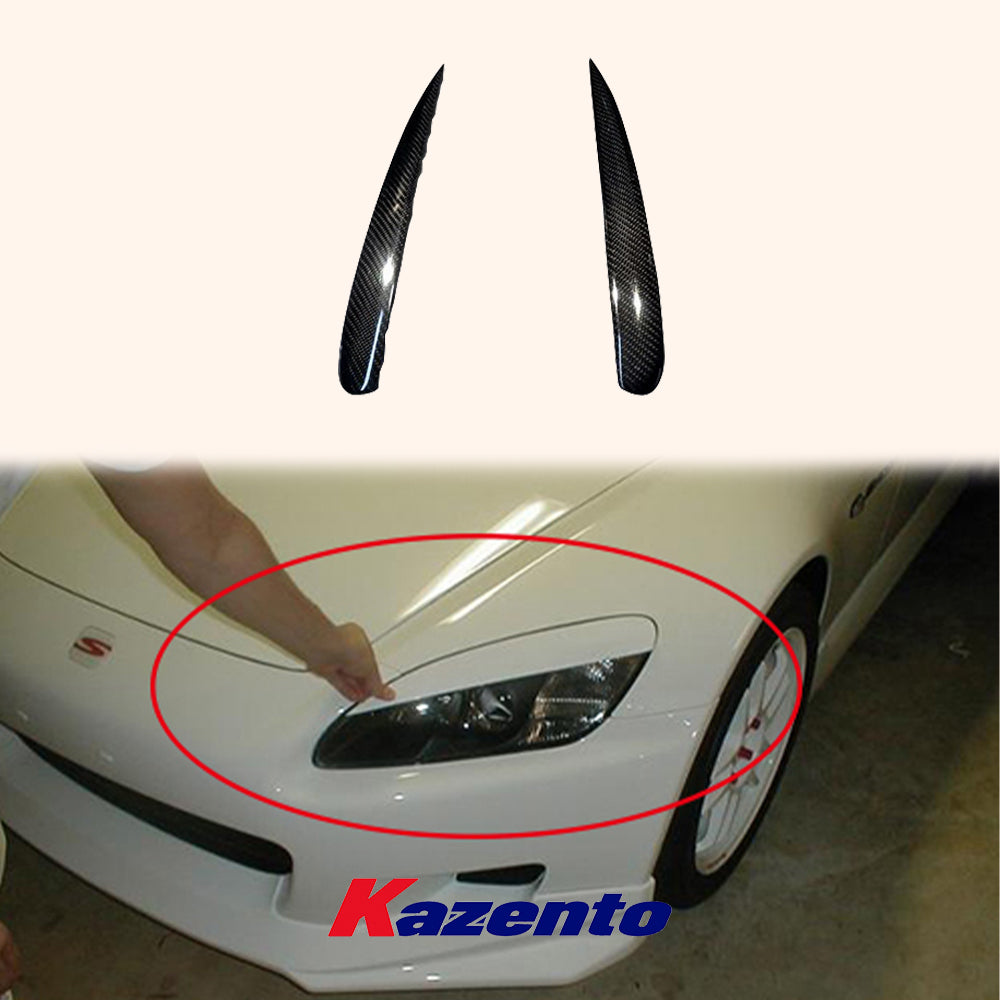 Free Shipping For Honda S2000 Coupe Convertible AP1 AP2 99-09 Carbon Headlight Eyelid Eyebrow