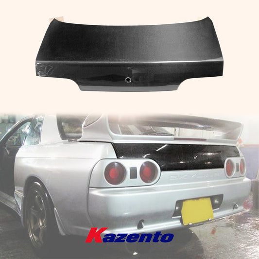 Free Shipping For Nissan Skyline R32 GTR GTS OEM Carbon Fiber Rear Trunk Boot With Lock Hole