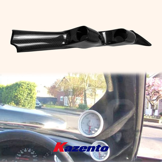 Free Shipping For Nissan Skyline R32 GTS GTR Greddy A-Pillar Twin 60mm Gauge Pod Carbon Fiber