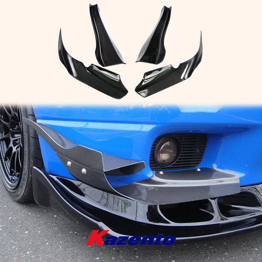 Free Shipping For Nissan Skyline R33 GTR AS Carbon Front Bumper Side Canard Splitter Fin 4pcs