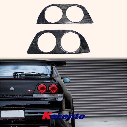 Free Shipping For Nissan Skyline R33 GTR GTS Coupe 95-98 Carbon Rear Bumper Light Cover Trim