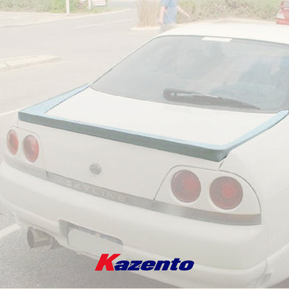 Free Shipping For Nissan Skyline R33 GTR GTS KZ Style Carbon Fiber Drift Wing Rear Spoiler Lip