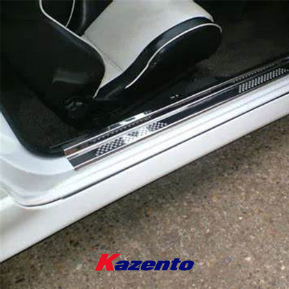 Free Shipping For Nissan Skyline R33 GTS GTR Carbon Fiber Door Sill Plate Panel Cover Pair