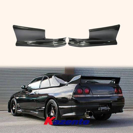 Free Shipping For Nissan Skyline R33 GTS Only TS Style Carbon Fiber Rear Bumper Spats 2pcs