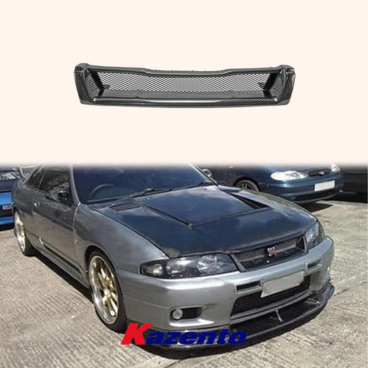 Free Shipping For Nissan Skyline R33 GTST (Spec 1 Only) R-Style Carbon Fiber Front Grille