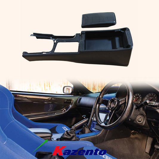 Free Shipping For Nissan Skyline R34 GTR GTT OE (RHD) Carbon Fiber Center Console W/Armrest