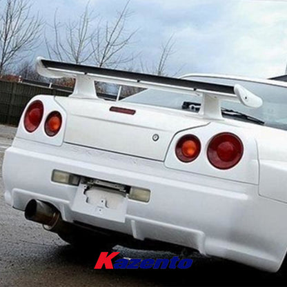 Free Shipping For Nissan Skyline R34 GTR OE Spoiler Only Carbon Fiber Wing Stand Lid Base Pair