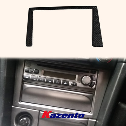 Free Shipping For Nissan Skyline R34 GTR (RHD only) Carbon Fiber Radio Surround Stick on