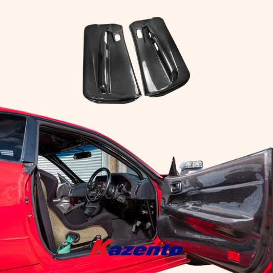 Free Shipping For Nissan Skyline R34 GTR (RHD only) KZ Carbon Fiber Inner Door Panel Card Pair