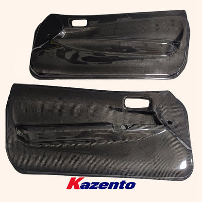 Free Shipping For Nissan Skyline R34 GTR (RHD only) KZ Carbon Fiber Inner Door Panel Card Pair