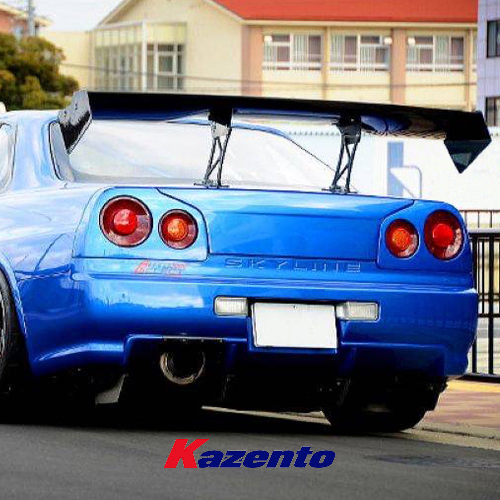 Free Shipping For Nissan Skyline R34 GTT GTR AUTOSLK Style Carbon Rear Trunk GT Wing Spoiler