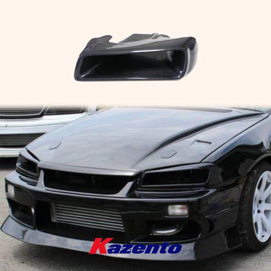 Free Shipping For Nissan Skyline R34 GTT GTR Carbon Vented Headlight Cover (left side 1pc)