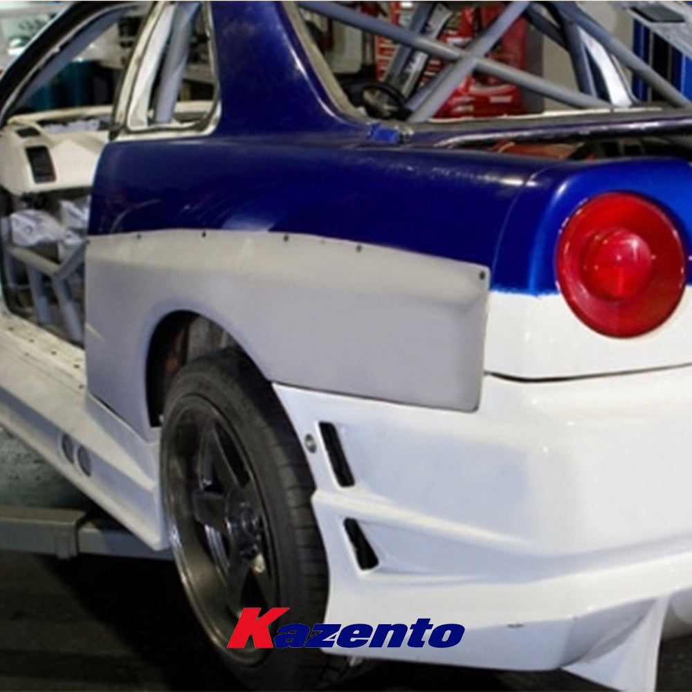 Free Shipping For Nissan Skyline R34 (GTT only) GTR-STYLE Carbon Rear Wider Fender Flare Pair