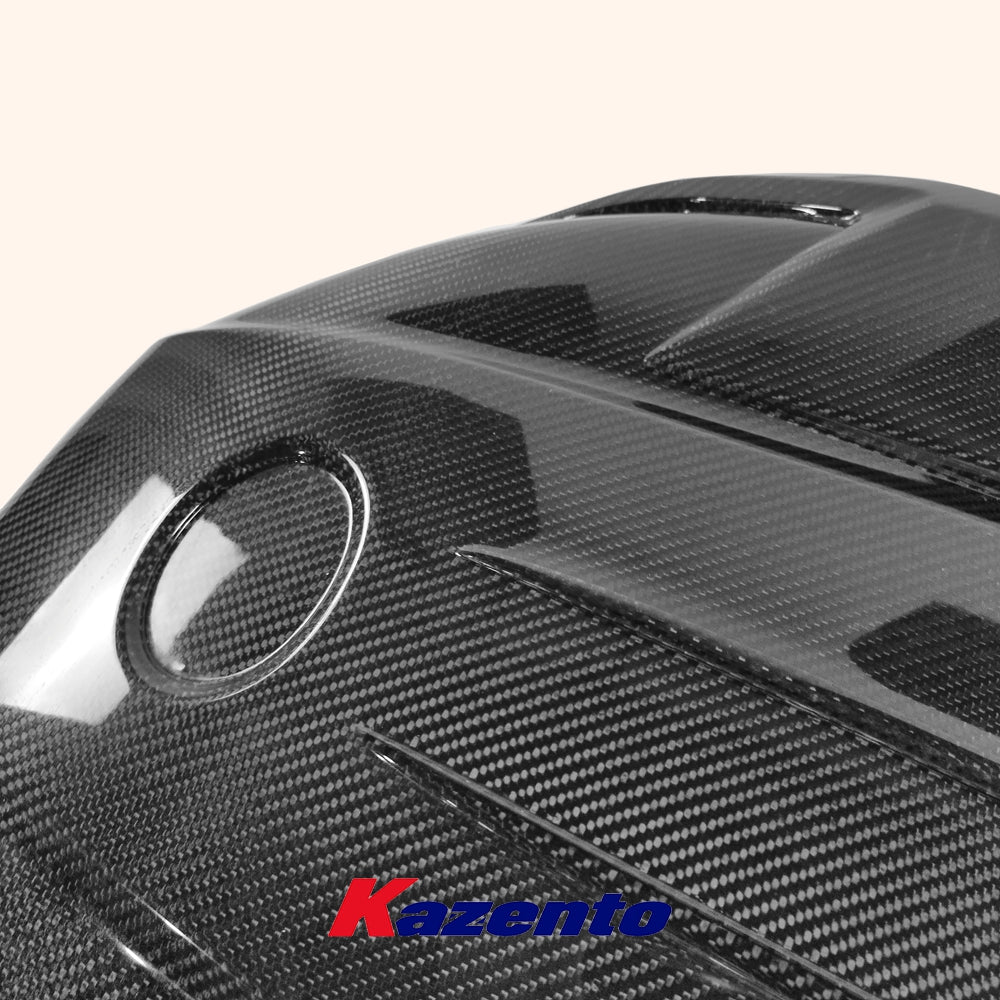 Free Shipping For Toyota Supra A90 2019-22 KZ Style Carbon Hood Bonnet Engine Trim Cover Plate