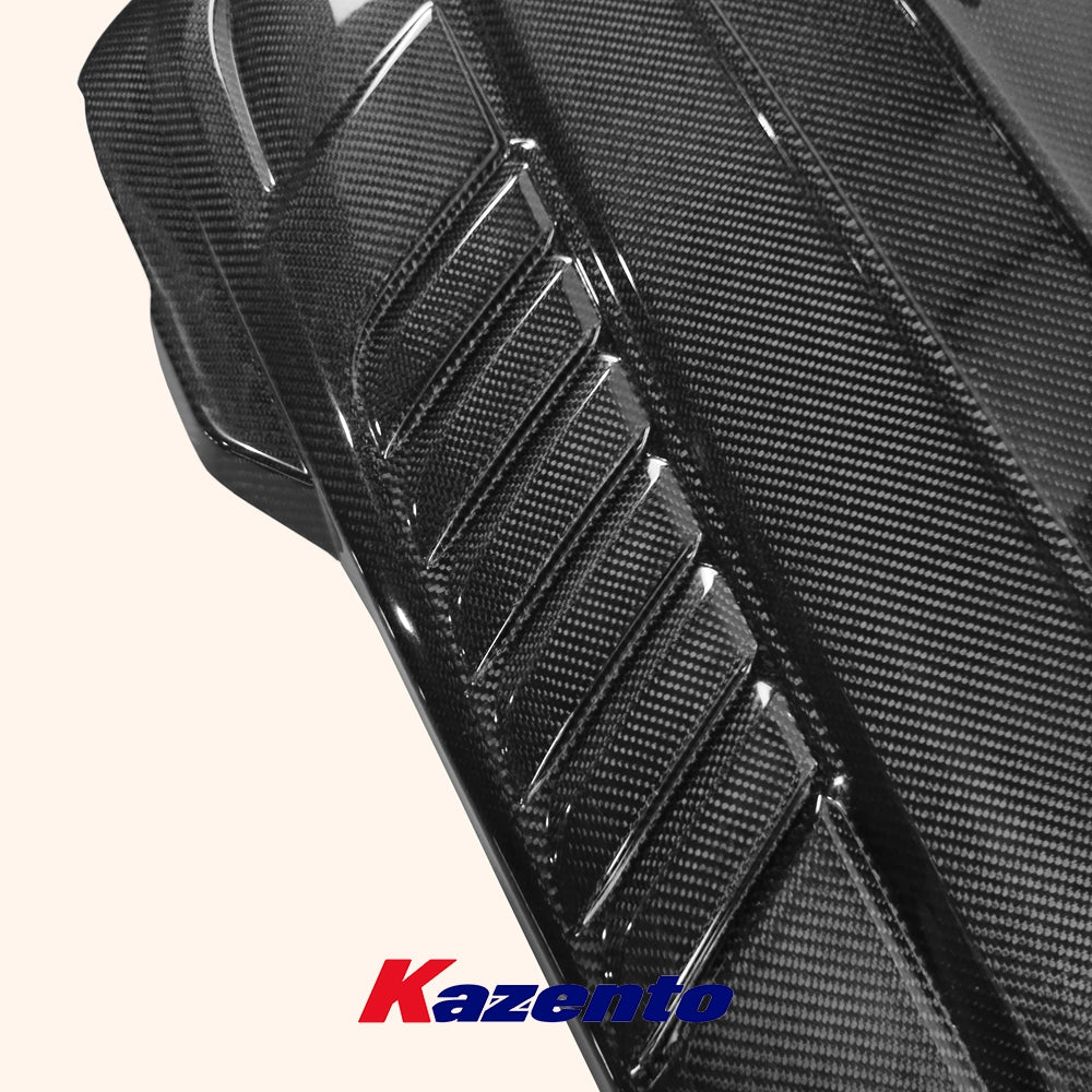 Free Shipping For Toyota Supra A90 2019-22 KZ Style Carbon Hood Bonnet Engine Trim Cover Plate