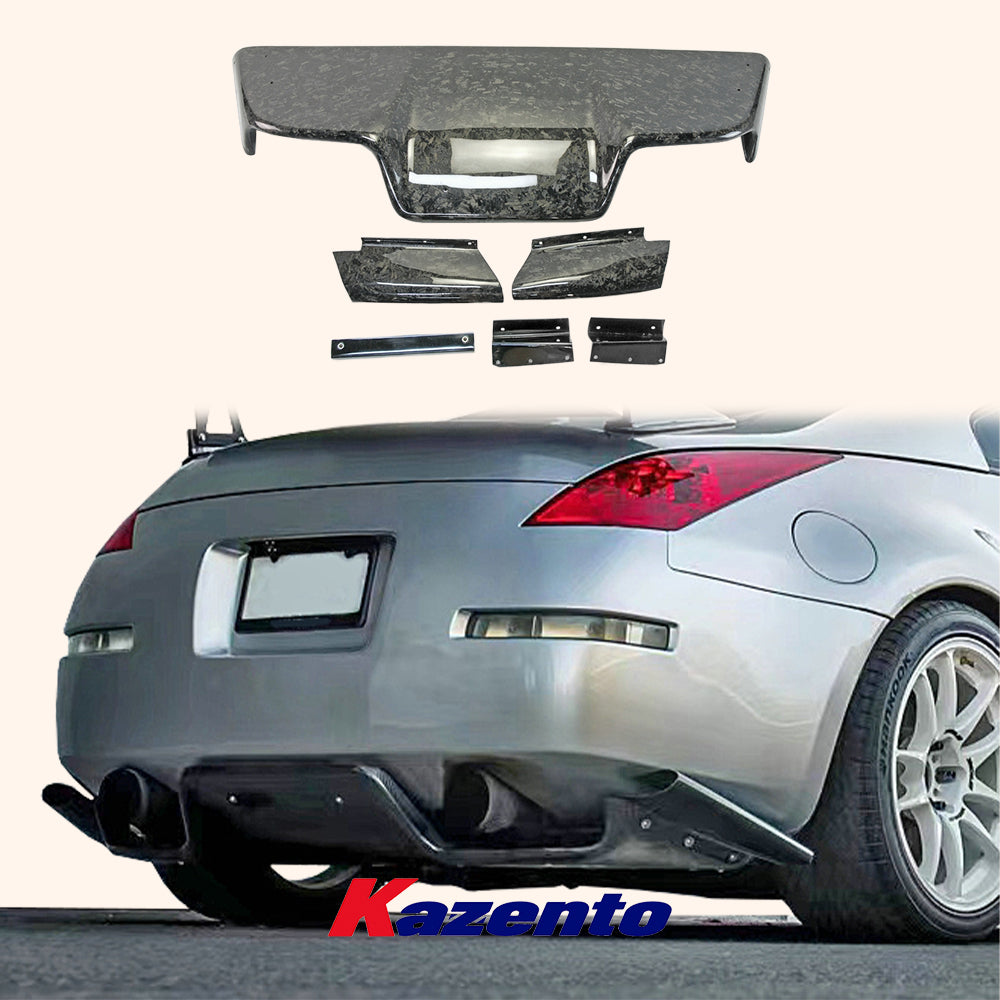 Free Shipping For Nissan Z33 350Z 2003-08 & G35 Coupe JDM TS Style Forged Carbon Rear Diffuser