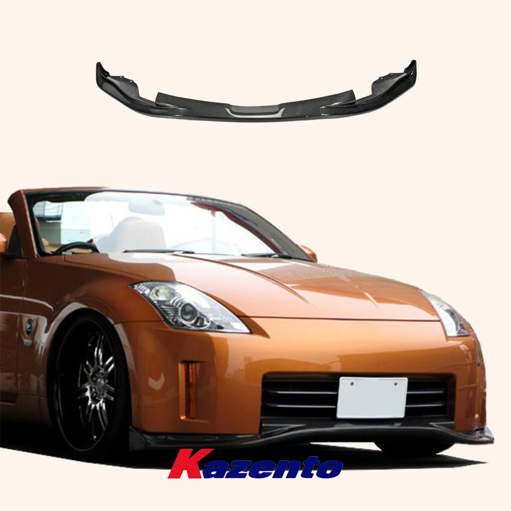 Free Shipping For Nissan Z33 350Z 2007-08 Late Model URS GT Style Carbon Fiber Front  Lip