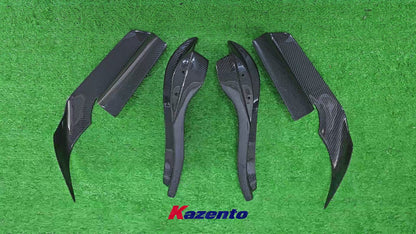 Free Shipping For Nissan Skyline R34 GTR AS Type Carbon Front Bumper Canard Side Splitter 4pcs